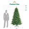 Green 8ft Artificial Christmas Tree with LED Lights and Branches